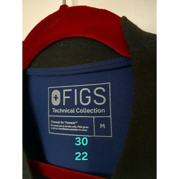 Figs Jacket Mens Medium Blue Scrubs Full Zip Bomber Technical Collection Nurse - Picture 12 of 15